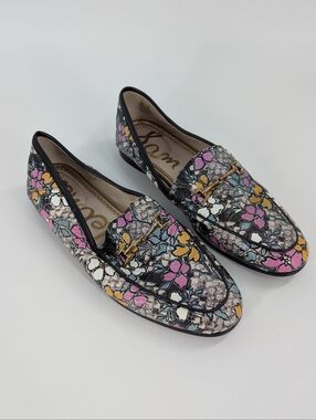Sam Edelman Loraine Floral Python Bit Loafers Office Workwear 6 Feminine Slip On
